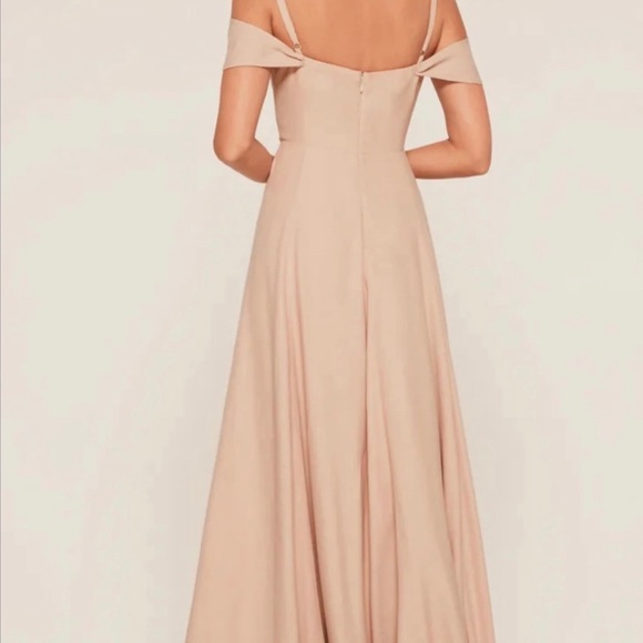 Reformation dress in style “poppy” in the shade “champagne” size 10 - Picture 2 of 9